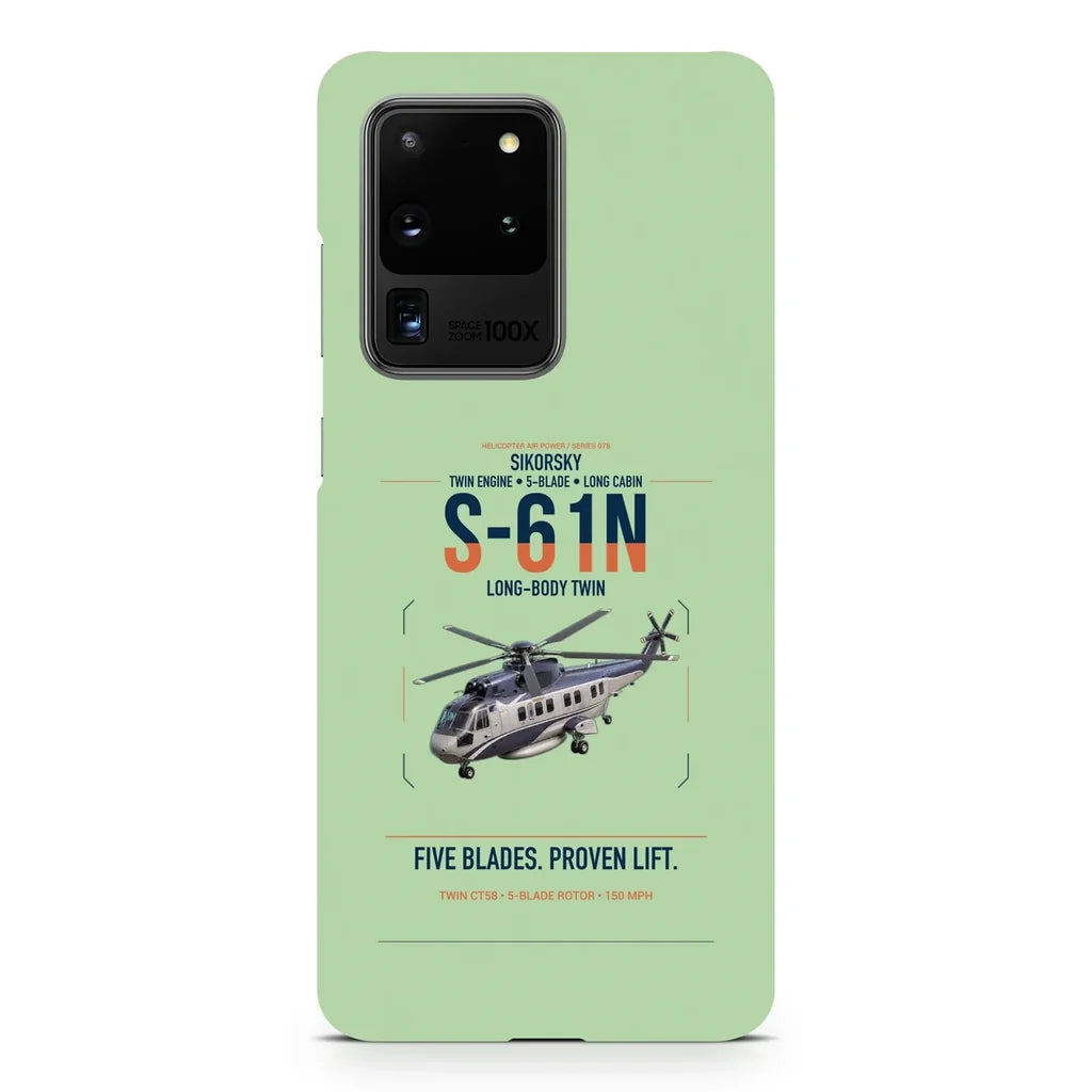 Sikorsky S-61N design on samsung case - light green