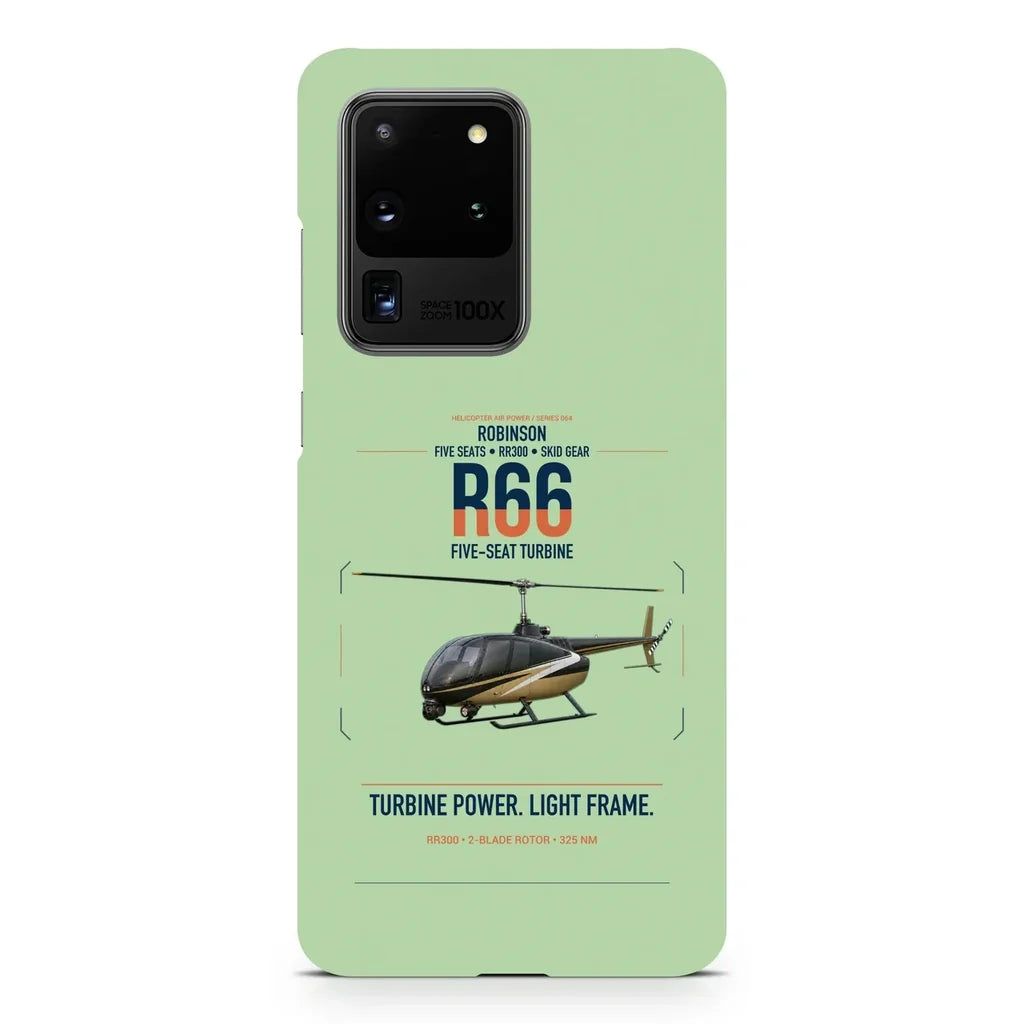 Robinson R66 design on samsung case - light green