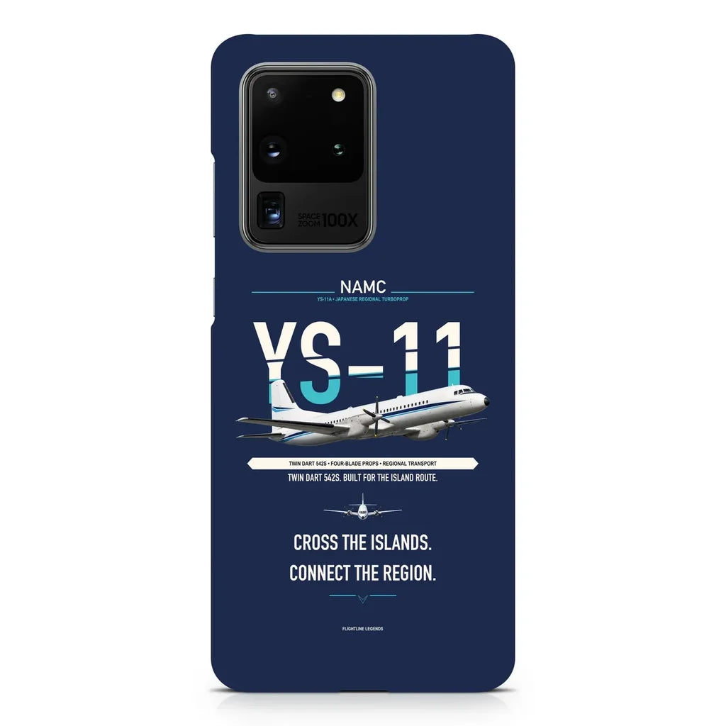 NAMC YS-11A design on samsung case - navy blue