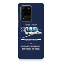 Thumbnail for Cessna Citation Sovereign+ design on samsung case - navy blue