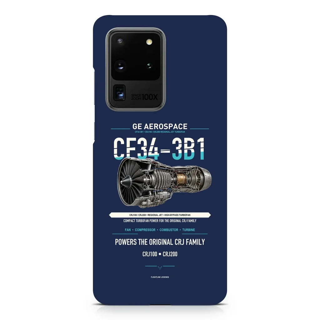 CF34-3B1 design on samsung case - navy blue