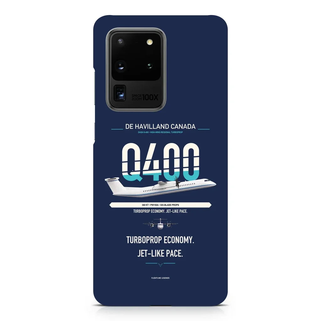 Dash 8-400 design on samsung case - navy blue