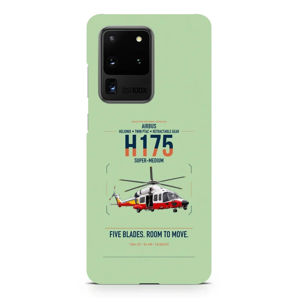 Airbus H175 design on samsung case - light green