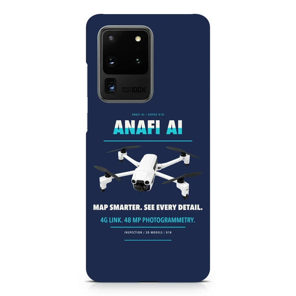 Parrot ANAFI Ai design on samsung case - navy blue
