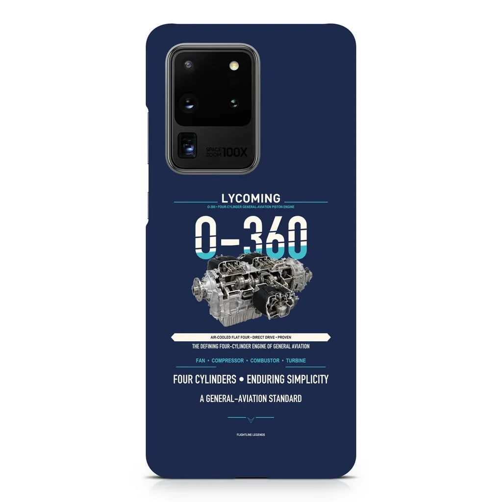 O-360 design on samsung case - navy blue
