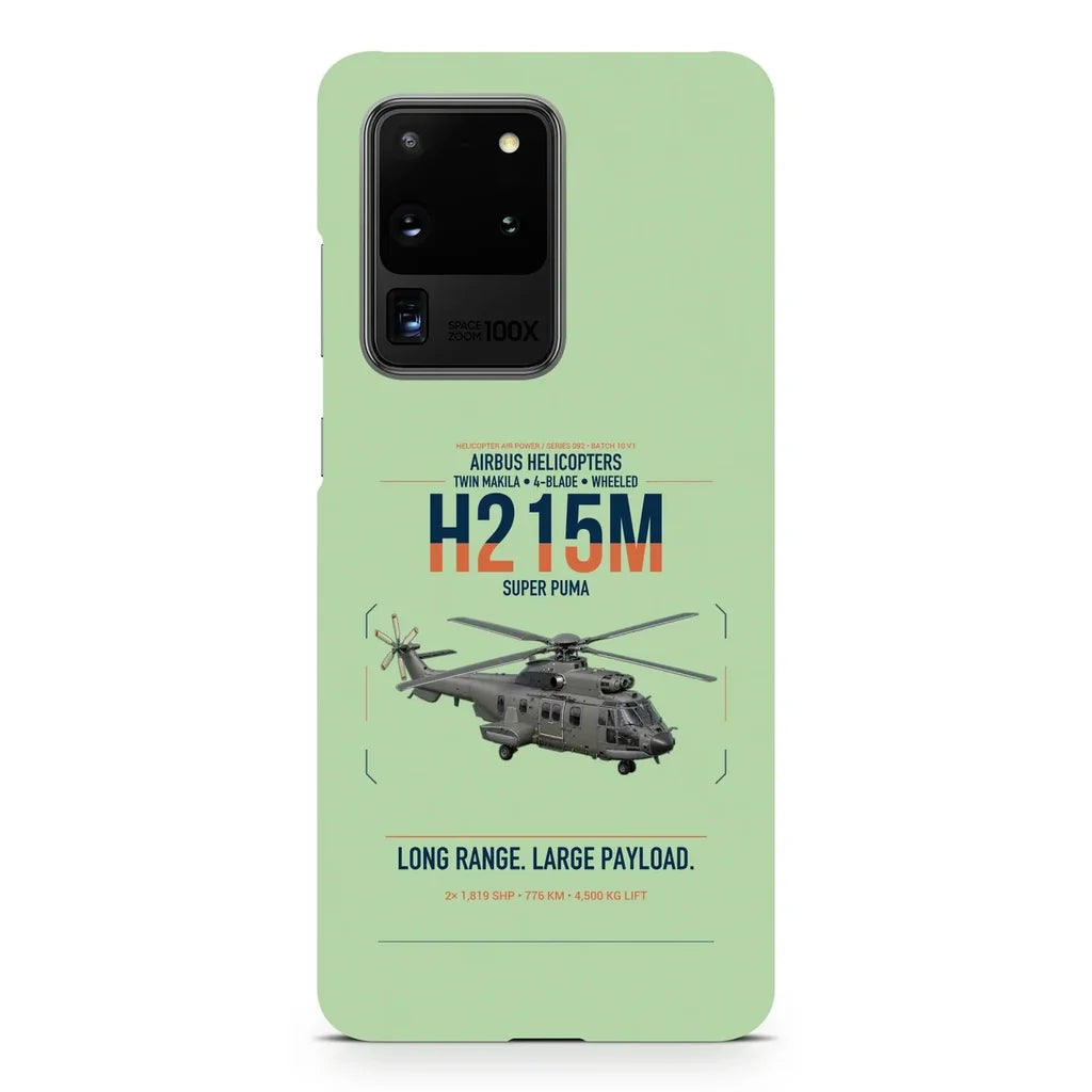 Airbus H215M design on samsung case - light green