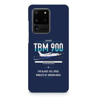 Thumbnail for Daher TBM 900 design on samsung case - navy blue
