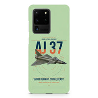 Thumbnail for Saab AJ 37 Viggen design on samsung case - light green