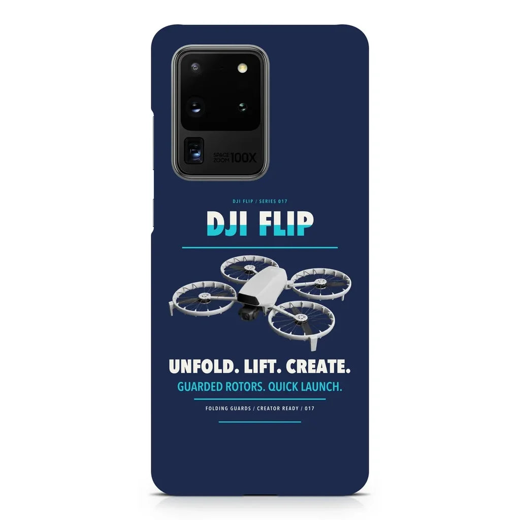 DJI Flip design on samsung case - navy blue