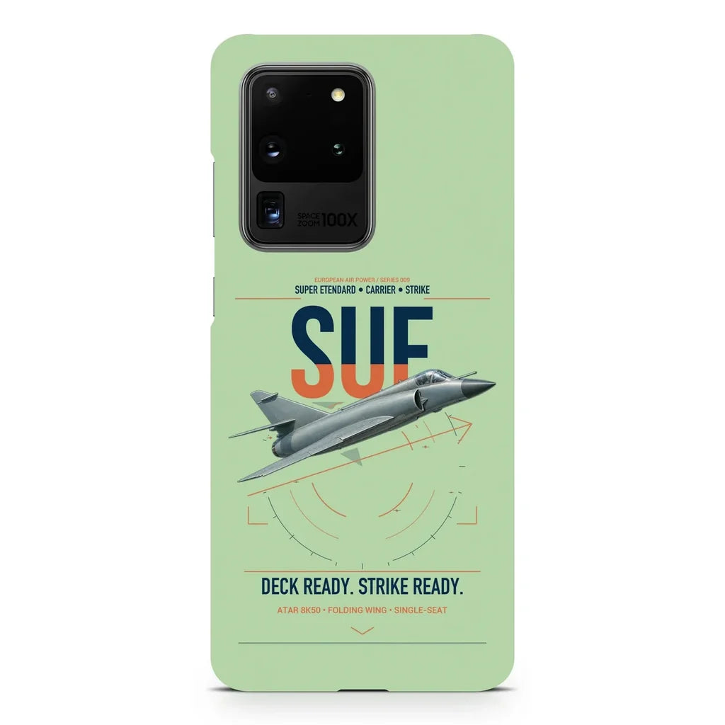 Dassault Super Étendard design on samsung case - light green