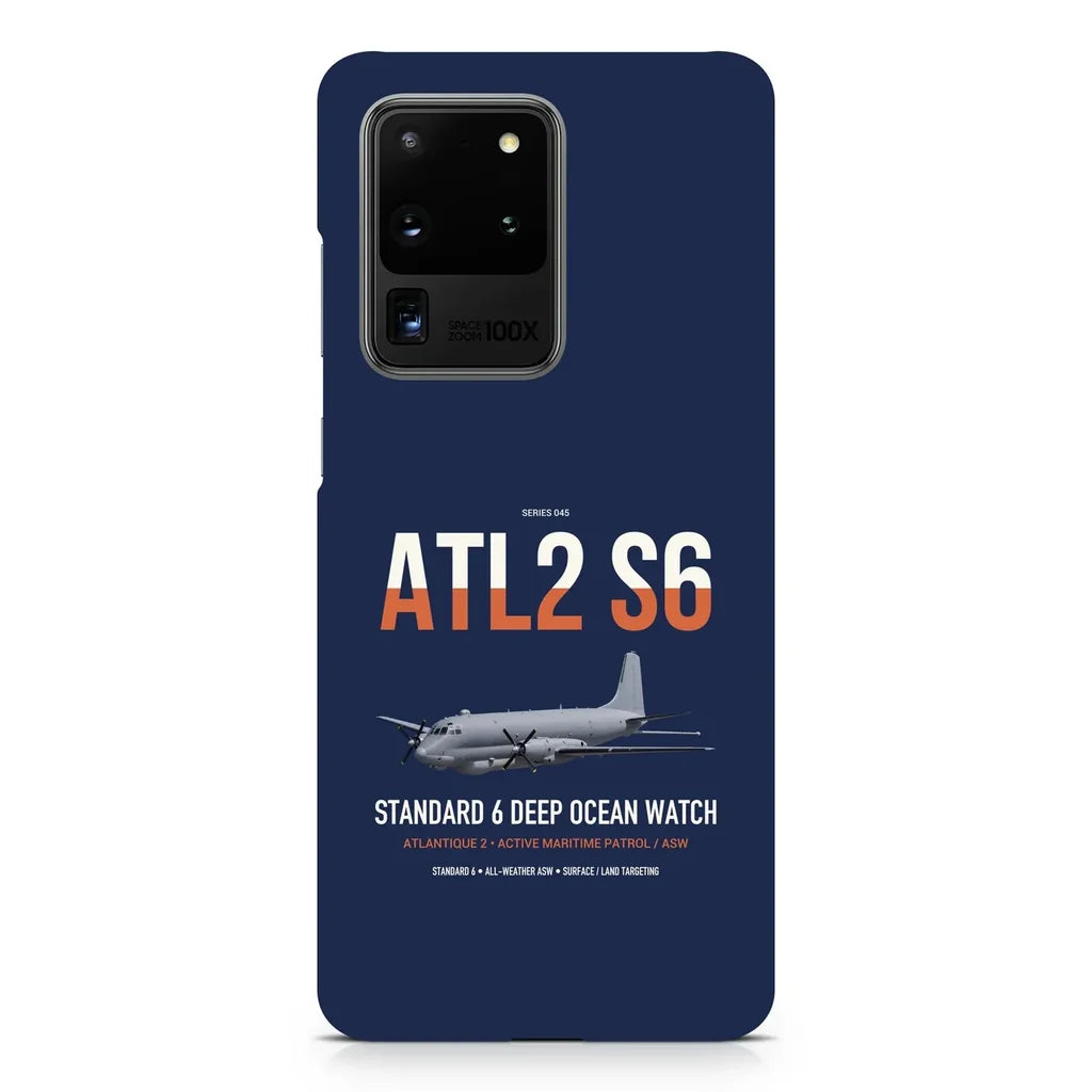Atlantique 2 Standard 6 design on samsung case - navy blue