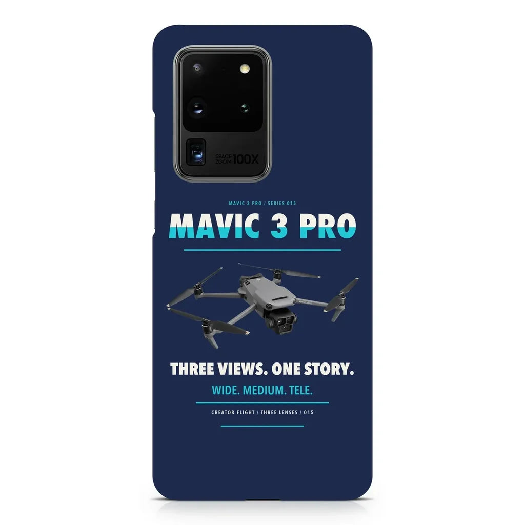 DJI Mavic 3 Pro design on samsung case - navy blue