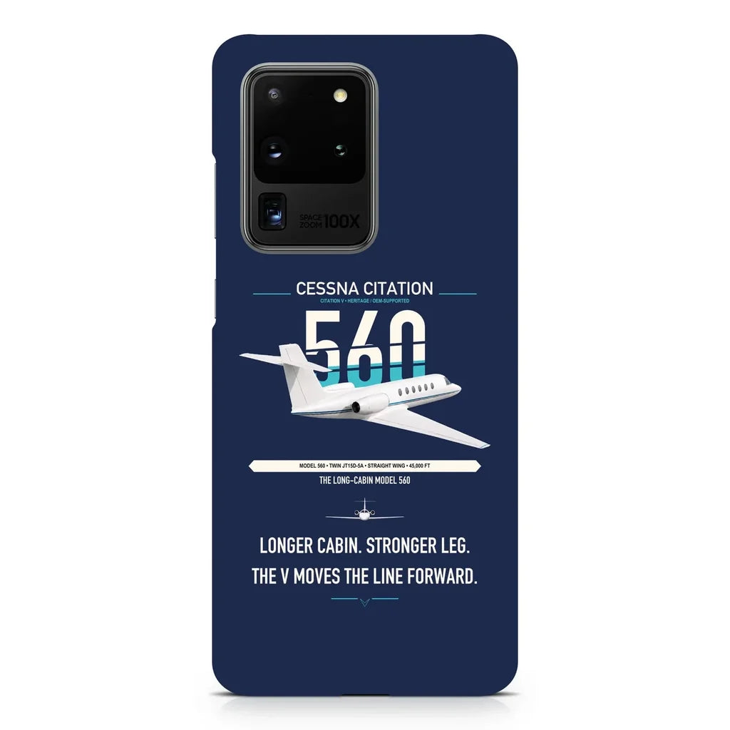 Cessna Citation 560 - Citation V design on samsung case - navy blue