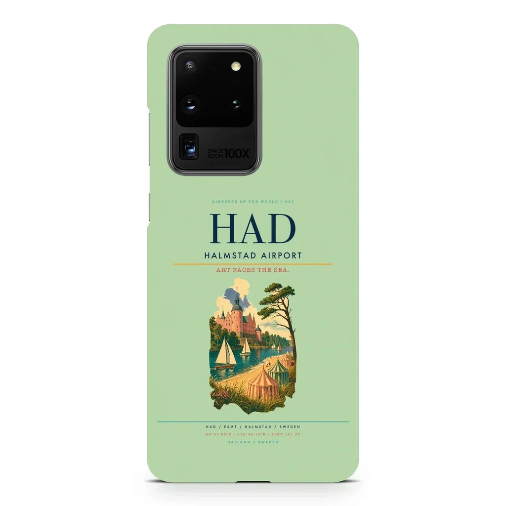 Halmstad Airport HAD design on samsung case - light green