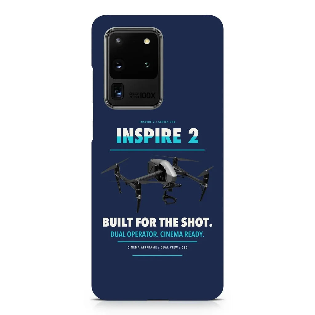 DJI Inspire 2 design on samsung case - navy blue