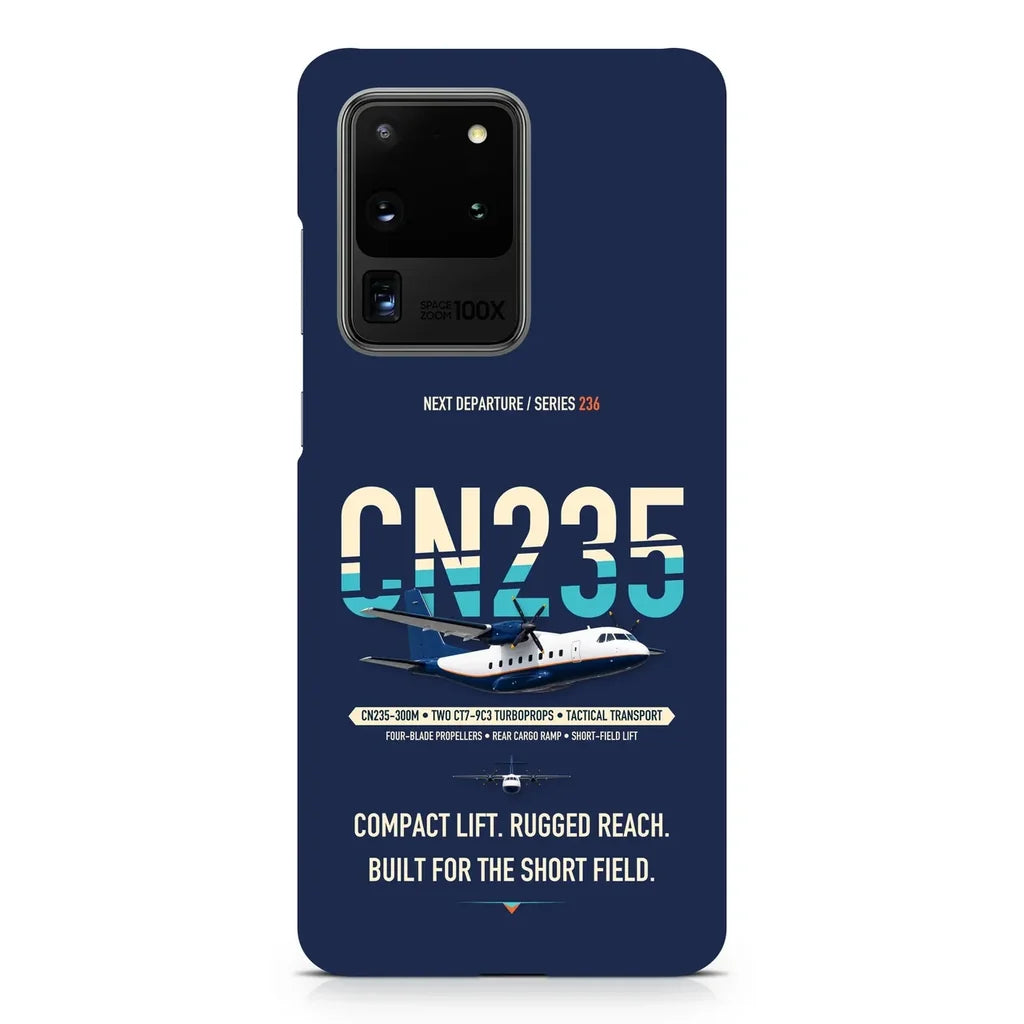 Airbus CN235-300M design on samsung case - navy blue