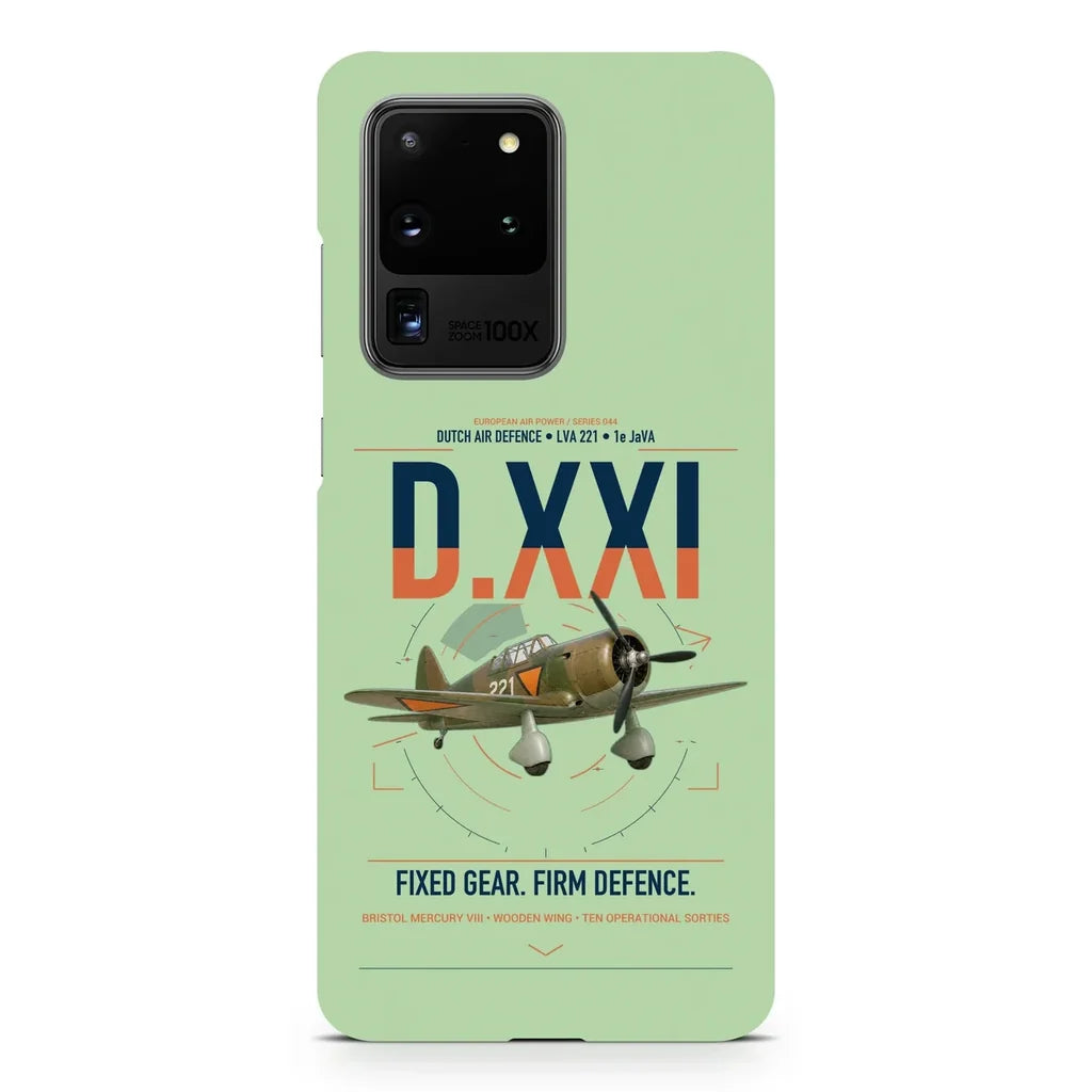 Fokker D.XXI — Dutch LVA aircraft 221 design on samsung case - light green
