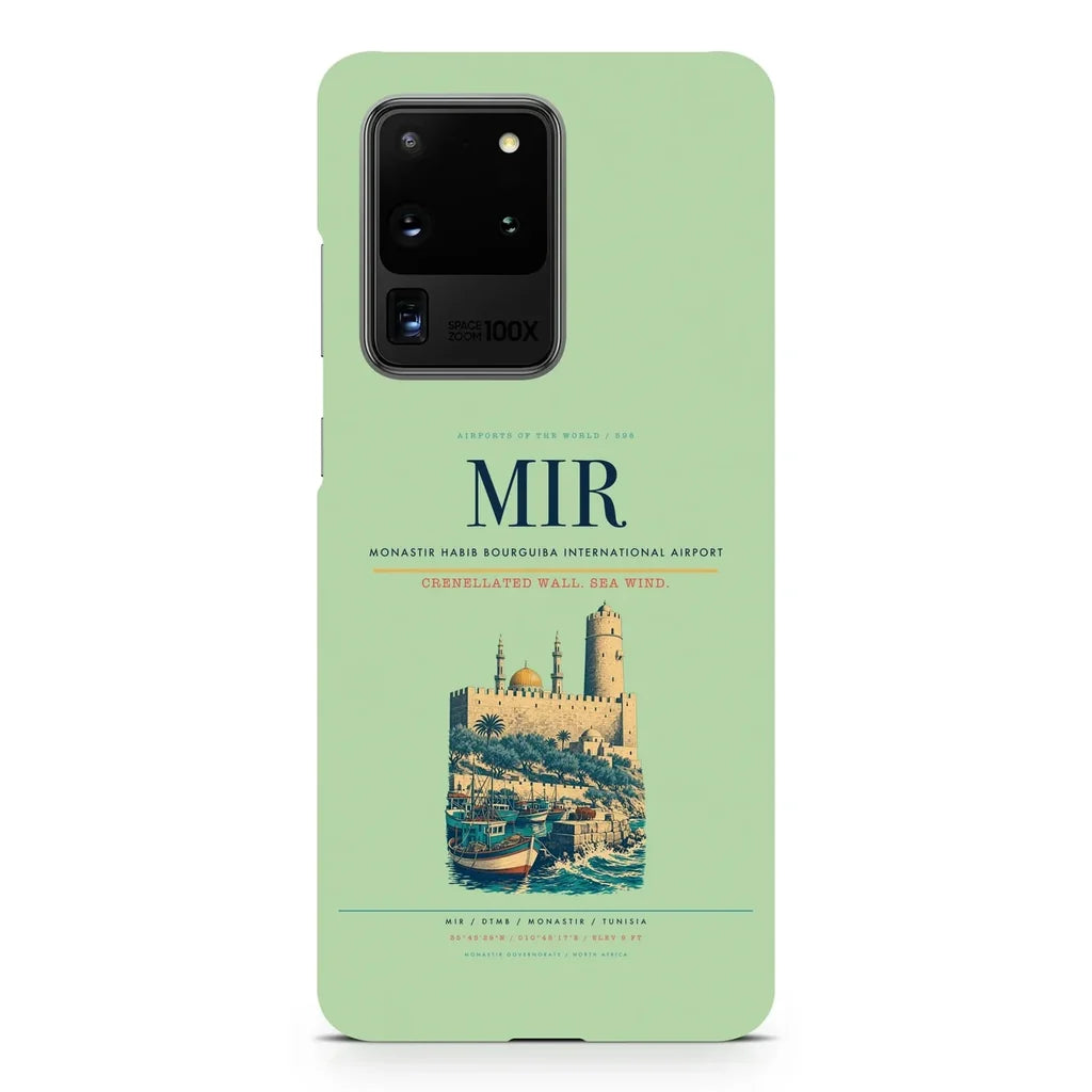 Monastir Habib Bourguiba International Airport MIR design on samsung case - light green