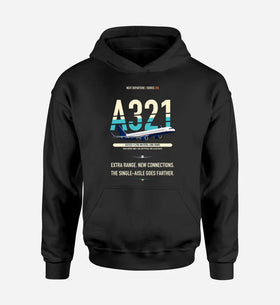 Single-Side Printing — Airbus A321XLR Double-Side Hoodie
