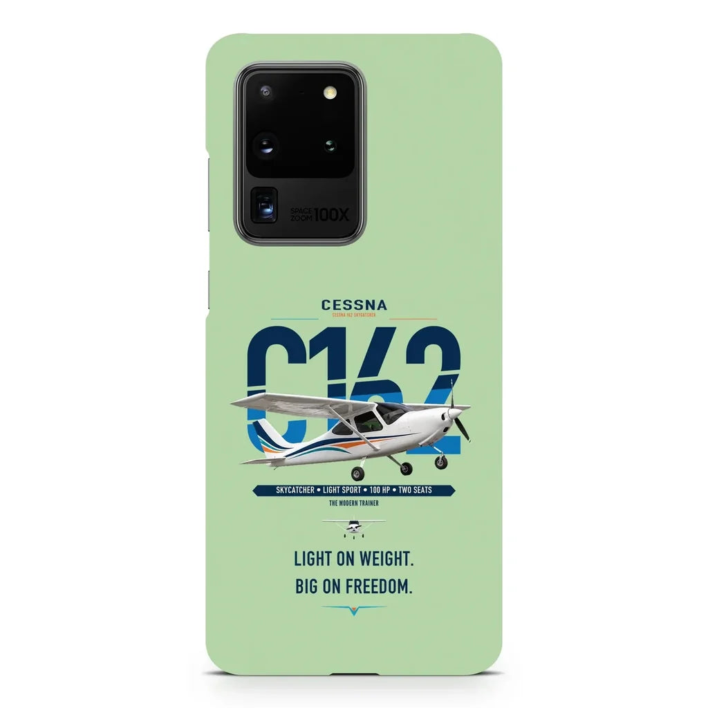 Cessna 162 Skycatcher design on samsung case - light green