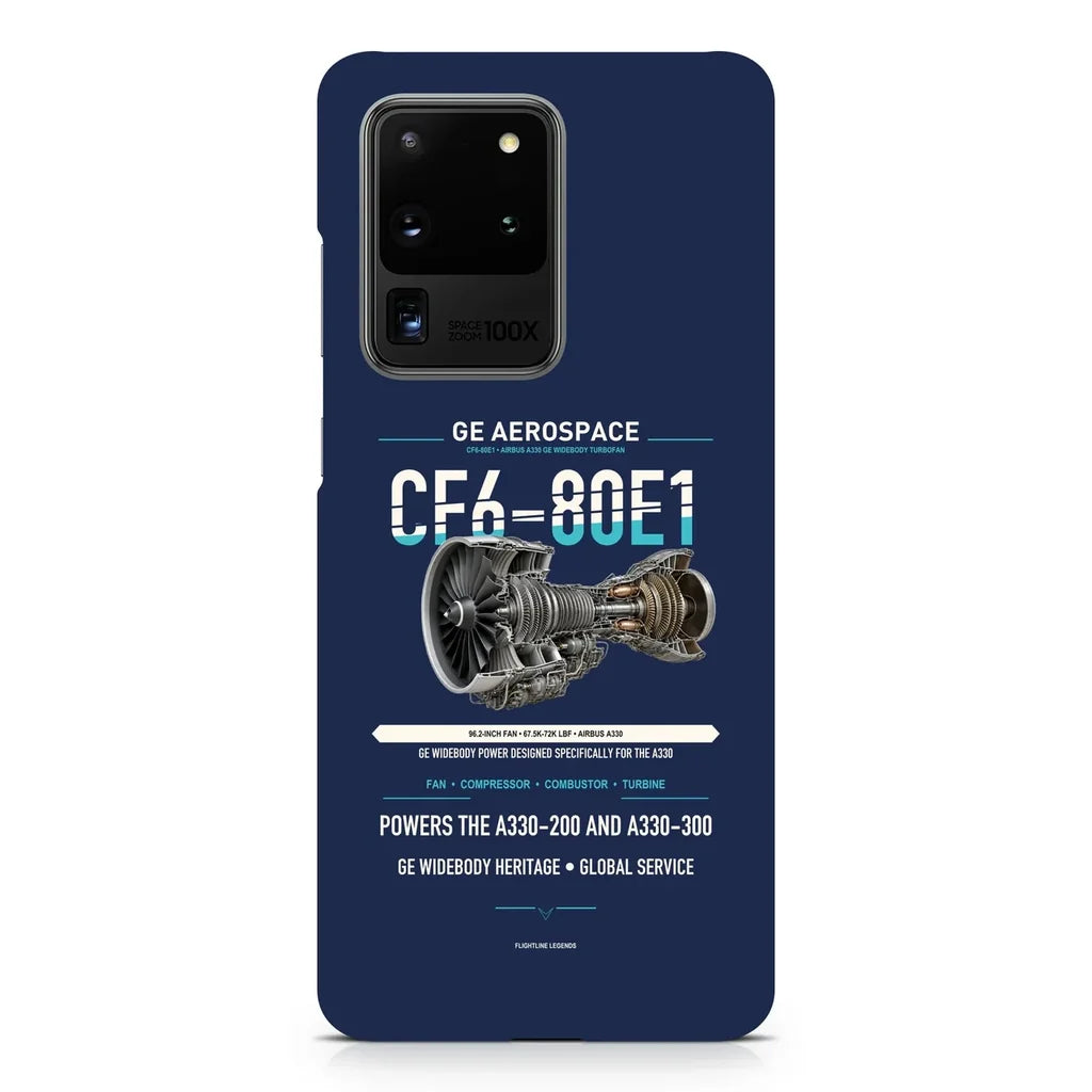 CF6-80E1 design on samsung case - navy blue
