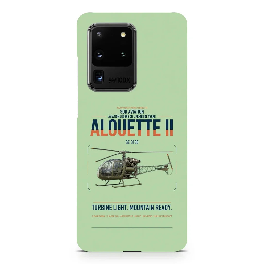 Sud Aviation SE 3130 Alouette II design on samsung case - light green