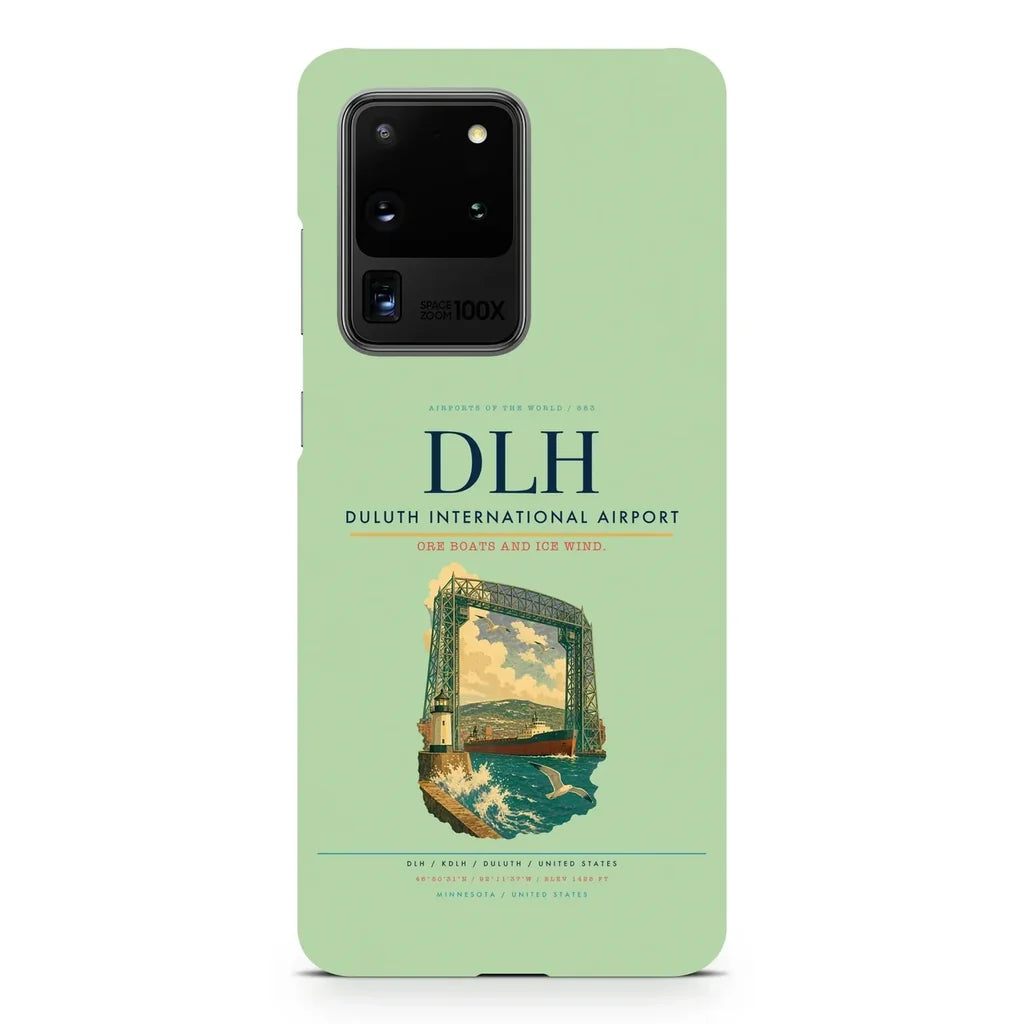 Duluth International Airport DLH design on samsung case - light green