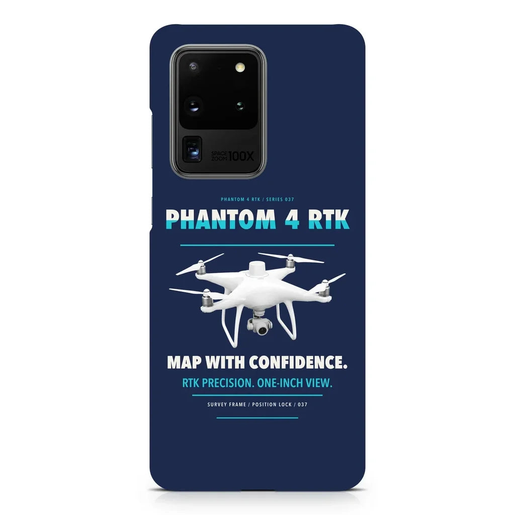 DJI Phantom 4 RTK design on samsung case - navy blue