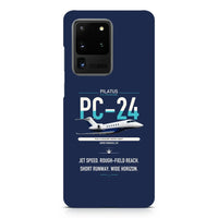 Thumbnail for Pilatus PC-24 design on samsung case - navy blue