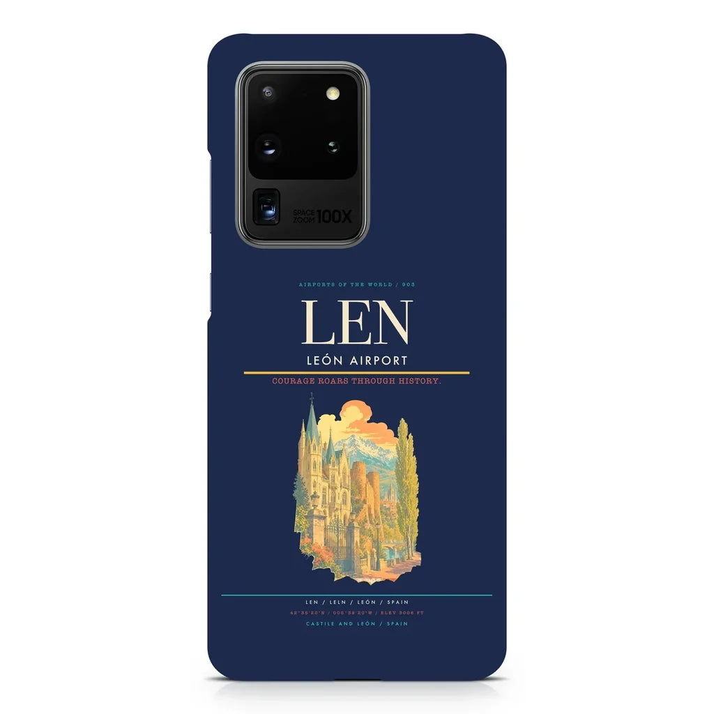 León Airport LEN design on samsung case - navy blue