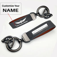Thumbnail for DHL Aviation Horseshoe Buckle key chain, Gray + Name