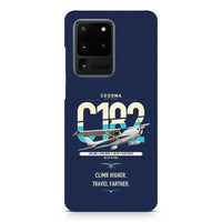 Thumbnail for Cessna 182 Skylane design on samsung case - navy blue