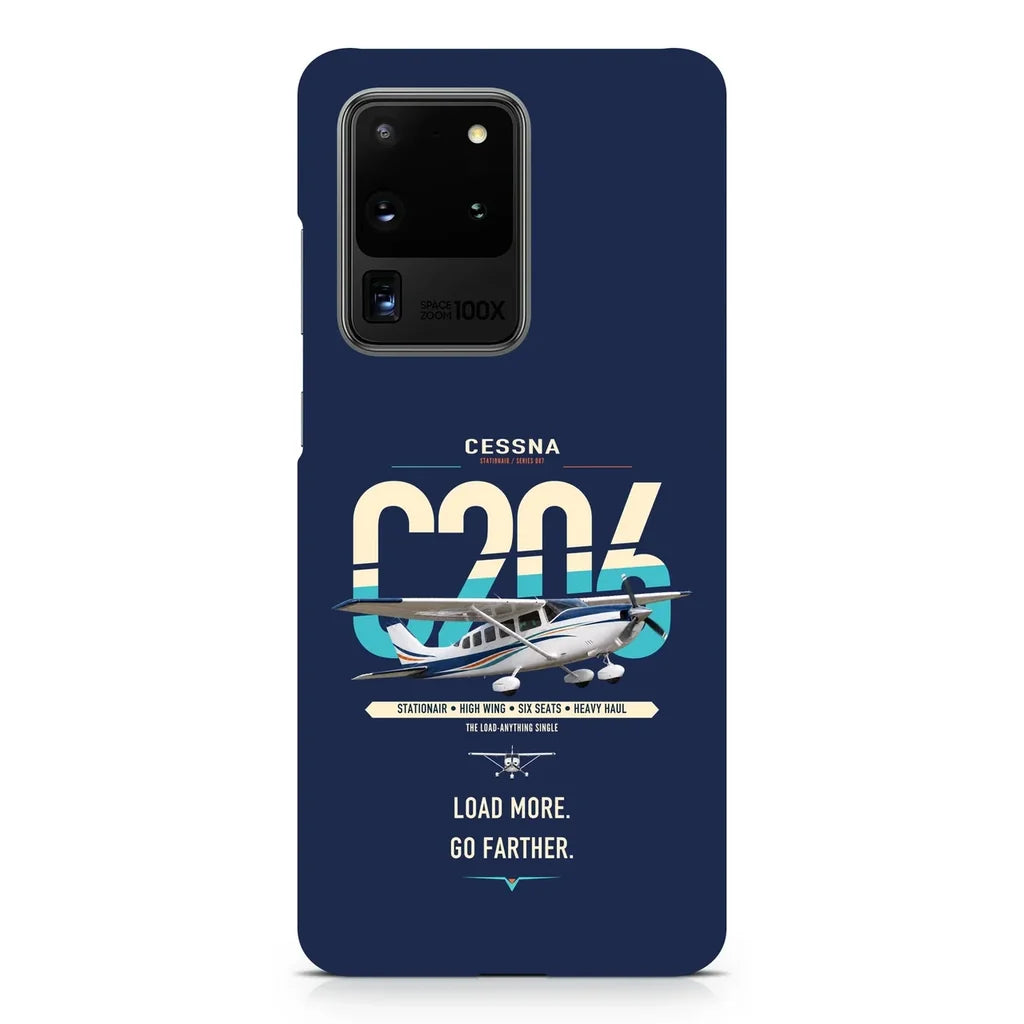 Cessna 206 Stationair design on samsung case - navy blue