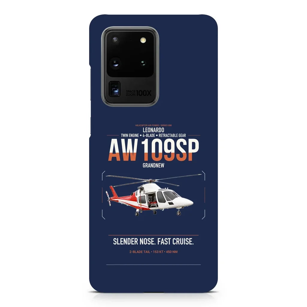 Leonardo AW109SP GrandNew design on samsung case - navy blue