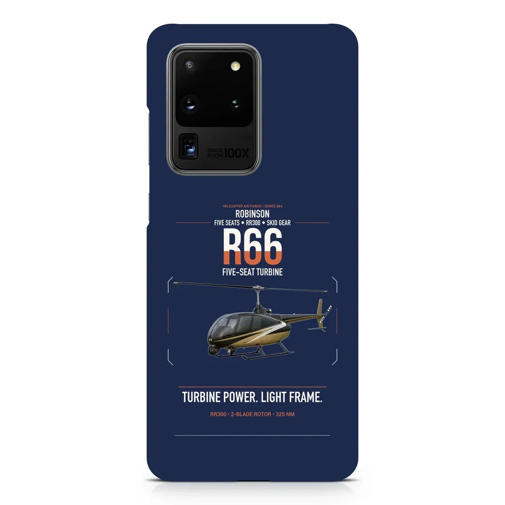 Robinson R66 design on samsung case - navy blue