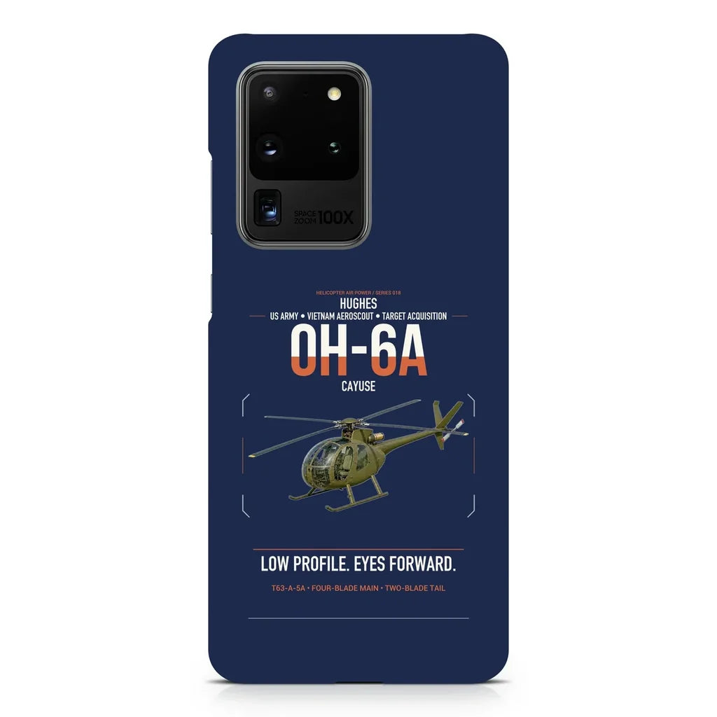 Hughes OH-6A Cayuse design on samsung case - navy blue