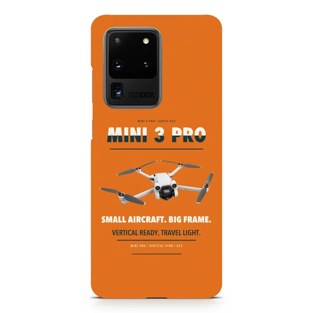 DJI Mini 3 Pro design on samsung case - orange