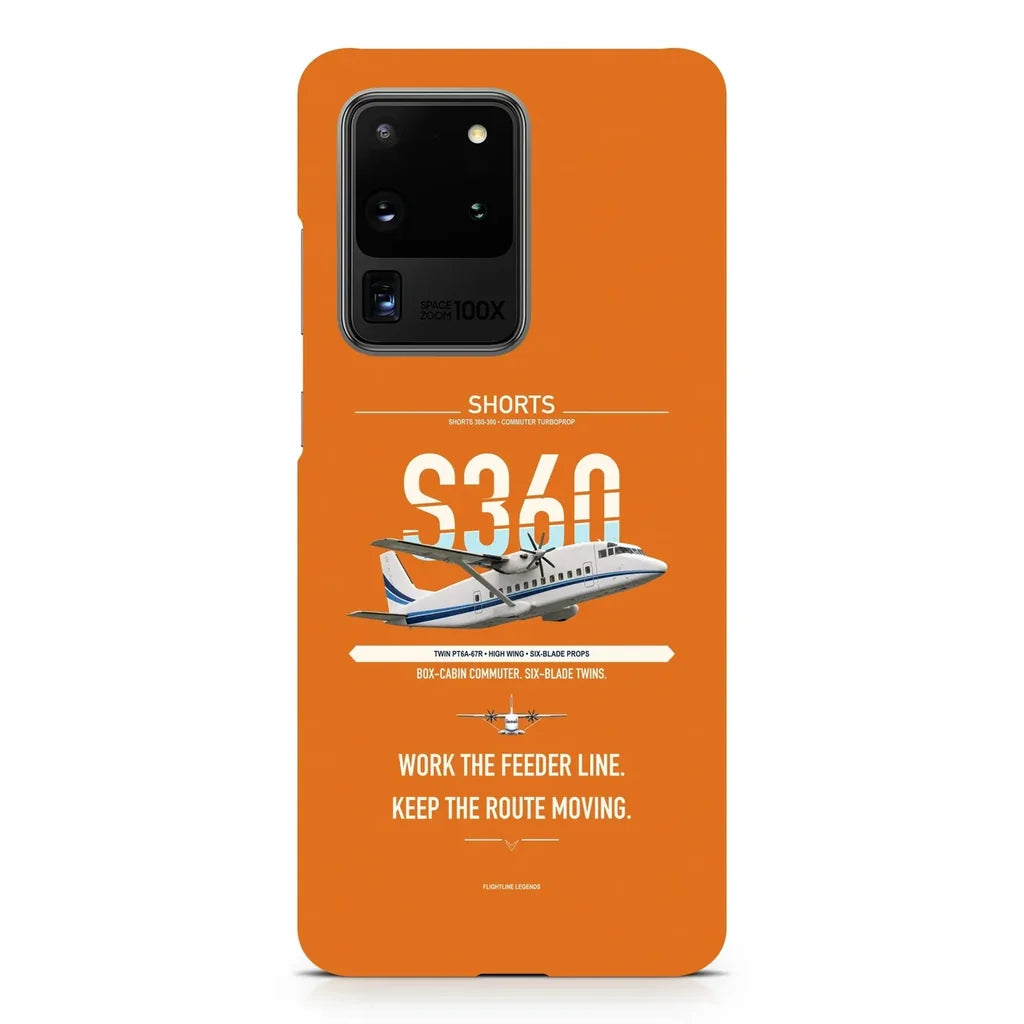 Shorts 360-300 design on samsung case - orange