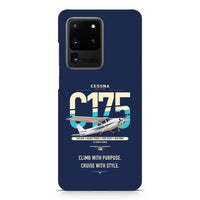 Thumbnail for Cessna 175 Skylark design on samsung case - navy blue