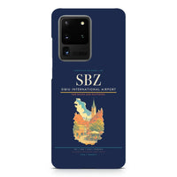 Thumbnail for Sibiu International Airport SBZ design on samsung case - navy blue