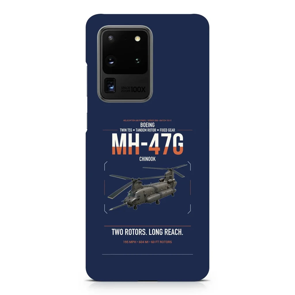 Boeing MH-47G Chinook design on samsung case - navy blue