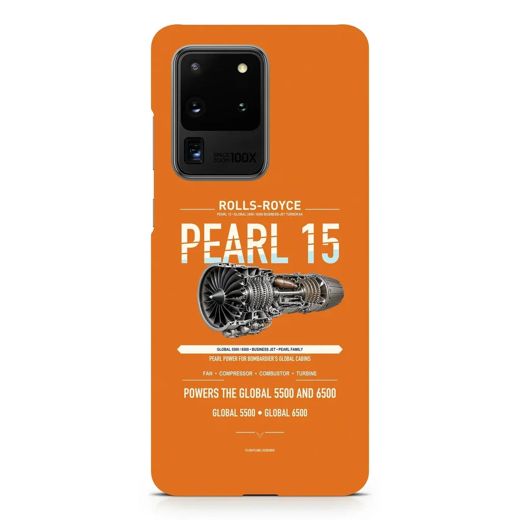 PEARL 15 design on samsung case - orange