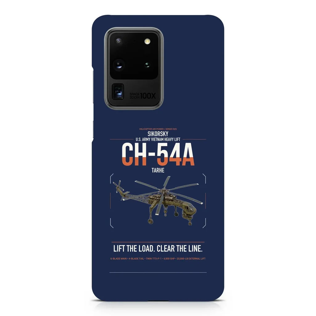Sikorsky CH-54A Tarhe design on samsung case - navy blue
