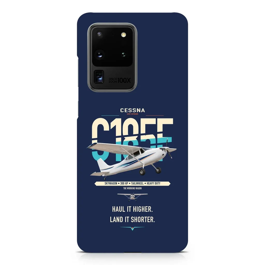 Cessna A185F Skywagon design on samsung case - navy blue