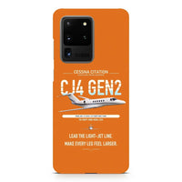 Thumbnail for Cessna Citation CJ4 Gen2 design on samsung case - orange