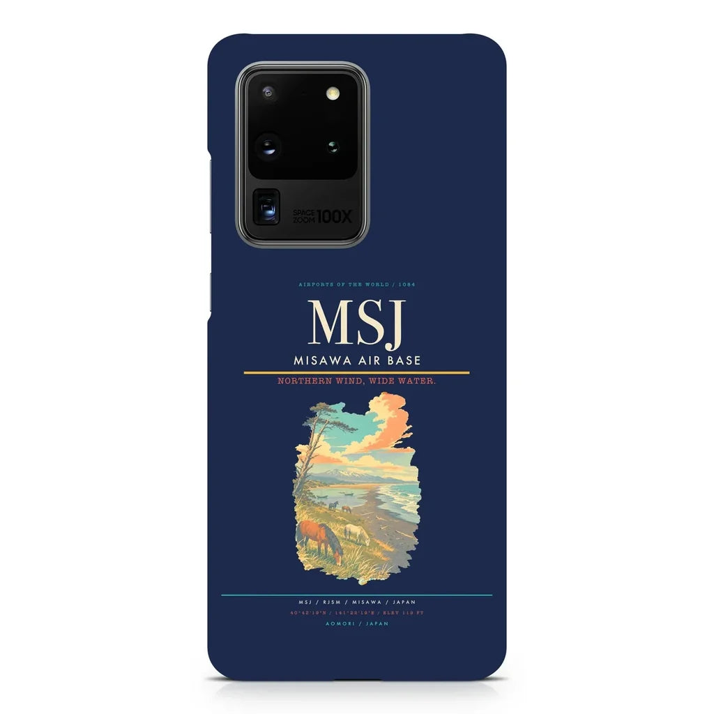Misawa Air Base MSJ design on samsung case - navy blue