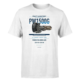 Single-Side Printing — Pratt & Whitney PW1500G Engine Double-Side T-Shirt