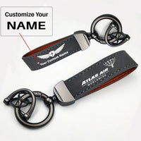 Thumbnail for Atlas Air Horseshoe Buckle key chain, Gray + Name