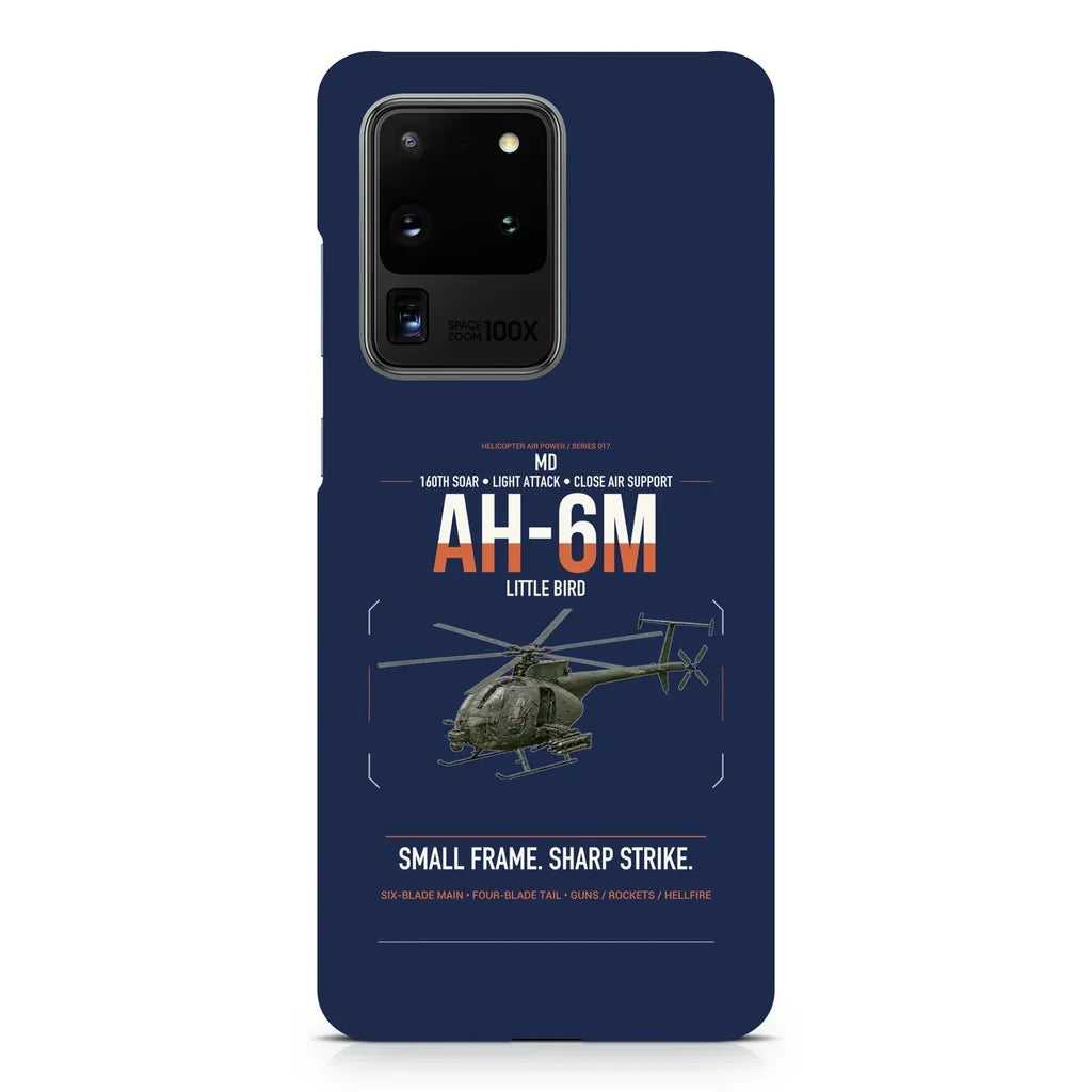 MD AH-6M Little Bird design on samsung case - navy blue