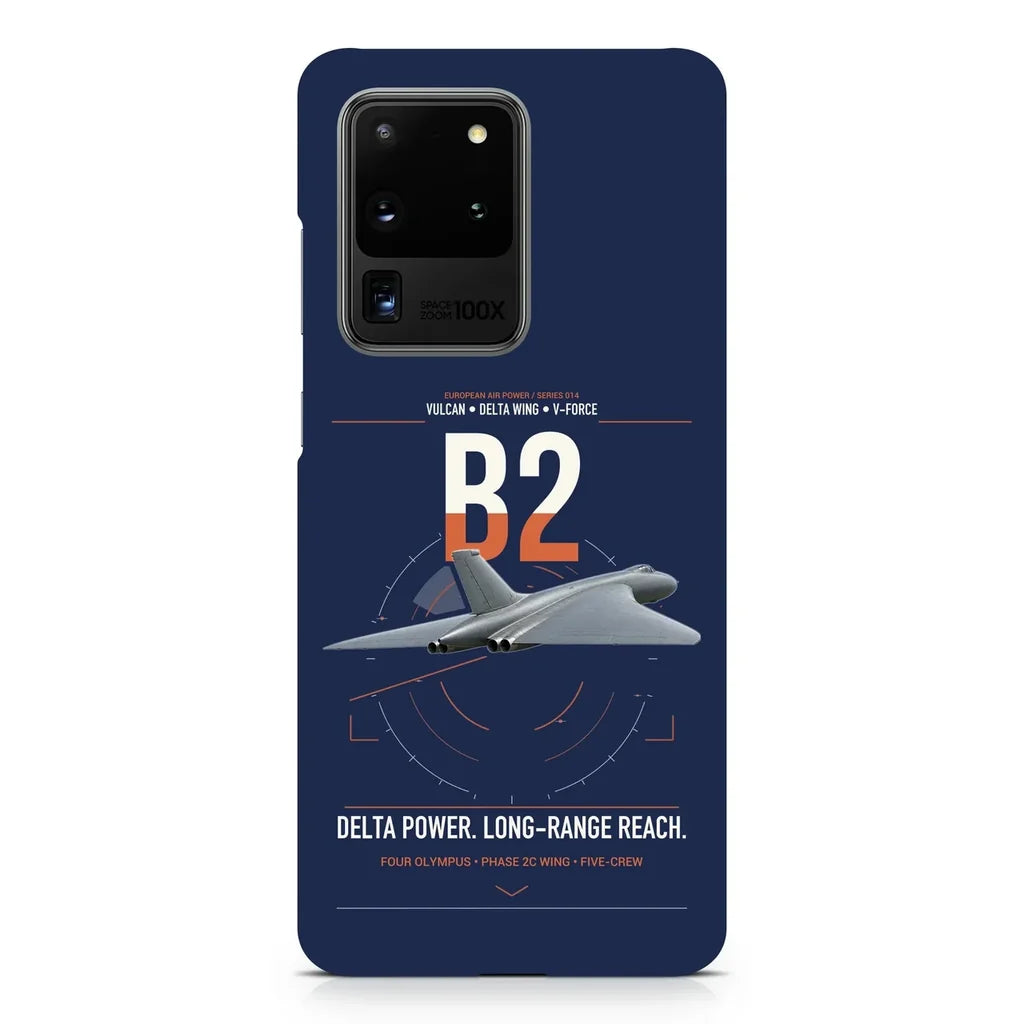 Avro Vulcan B2 design on samsung case - navy blue